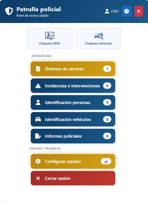 Menú adaptado a la pantalla de un móvil